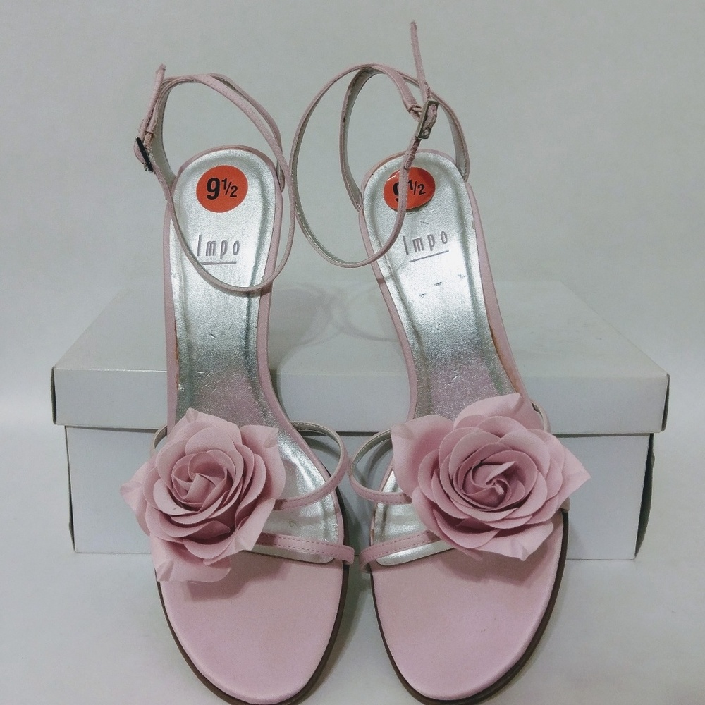 ๐ฅ๐ Impo | Satin Pink Rose Heels - Picture 3 of 6